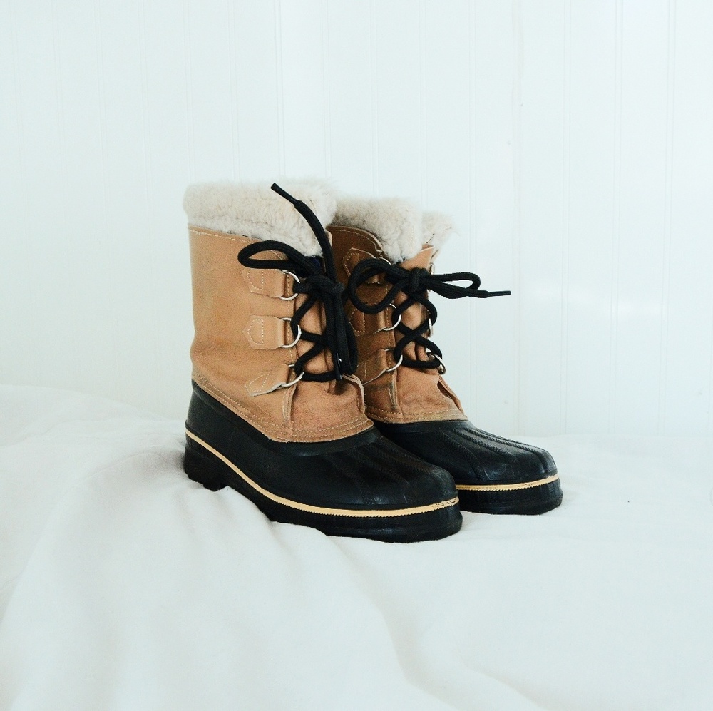 Sorel 6 Leather/Rubber/Fur Winter Hiking Boots